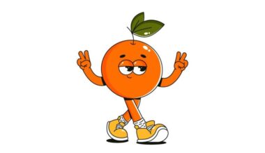 orange cartoon character