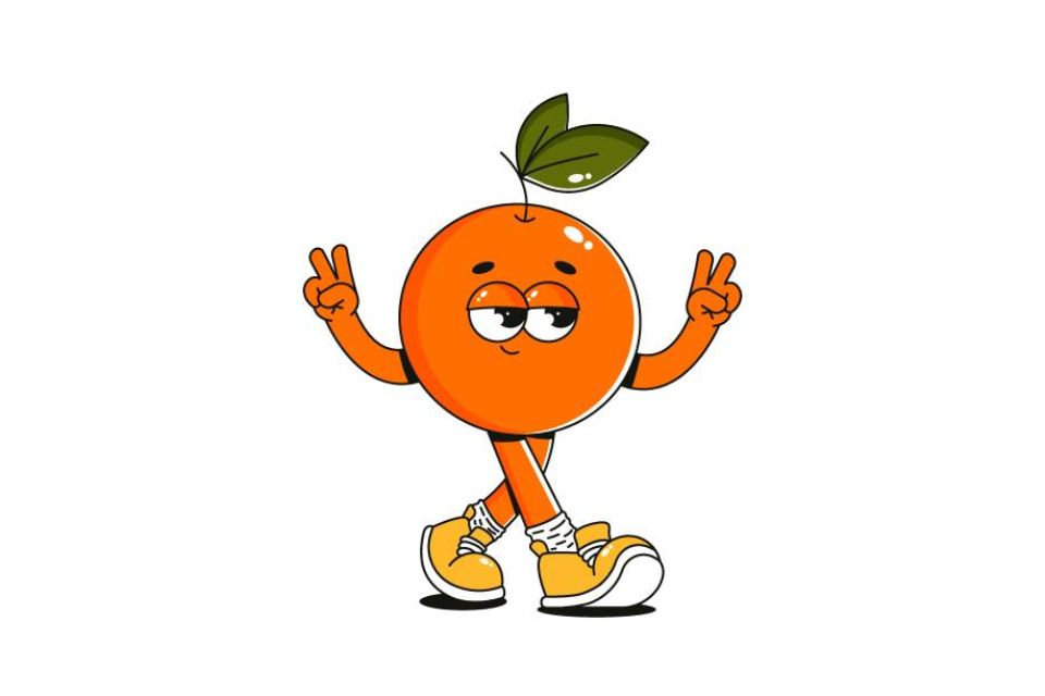 orange cartoon character